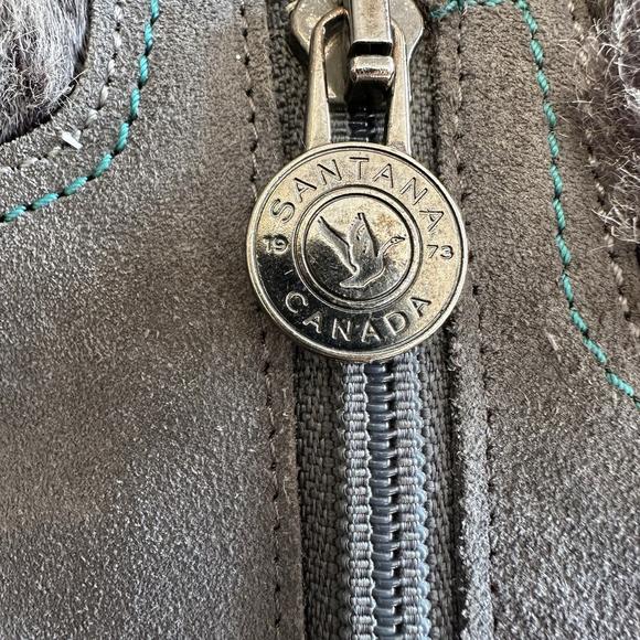 Santana Canada Marinda Womens 10 Grey Turquoise Tall Winter Boots Snow Casual - Picture 2 of 9